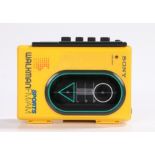 Sony WM-F35 Sports Walkman FM/AM, in yellow with blue and grey lettering