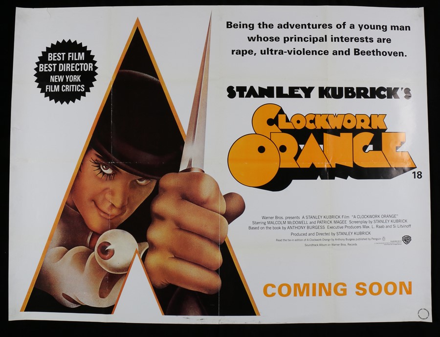 Stanley Kubrick's Clockwork Orange (1971) re-release 2000, British Quad film poster, starring