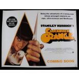 Stanley Kubrick's Clockwork Orange (1971) re-release 2000, British Quad film poster, starring