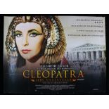 Cleopatra (1963) British Quad poster, 2013 50th Anniversary release, staring Elizabeth Taylor,