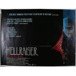 Hellraiser (1987) British Quad poster, a film by Clive Barker, folded