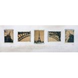 Michael Bryant - "Paris Sketchbook", a photographic plate depicting five photos of Paris, the