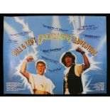 Bill & Ted's Excellent Adventure (1989) British Quad film poster, starring Keanu Reeves and Alex