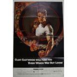 Every Which Way But Loose (1978) One Sheet poster, starring Clint Eastwood, folded