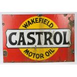 Castrol enamel sign, Wakefield Castrol Motor Oil, 76cm diameter