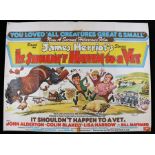 It Shouldn't Happen to a Vet, based on James Herriot's stories, (1976) British Quad poster, starring