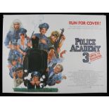 Police Academy 3 Back in Training (1986) British Quad poster, starring Steve Guttenberg, Bubba