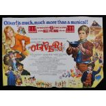 Oliver ! (1968) Academy Awards top, British Quad film poster, starring Ron Moody, Oliver Reed