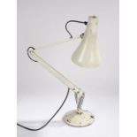 Anglepoise Herbert Terry & Sons lamp, model number 90 in white with angled beam and weighted base