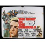 The Night of the Generals, (1967) British Quad poster, starring Peter O'Toole, Omar Sharf, Tom