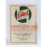 Castrol Motor Oil sign, on board in the Castrol colours, 44cm diameter