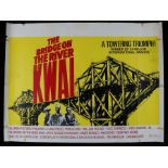 The Bridge over the River Kwai (1957) British Quad film poster, starring William Holden, Alec