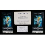 Superman (1978) End of production reception tickets and invitation. Superman, Alexander Salkind,