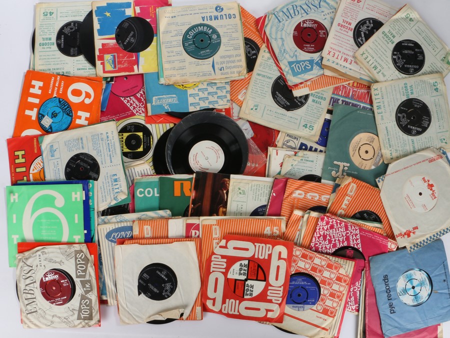 Collection of Pop / Rock 7" singles. Artists to include Joe Browne, Cher, The Crickets, Bob Dylan,