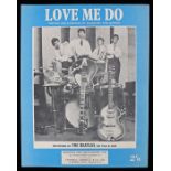 The Beatles - Love Me Do, original 1962 sheet music.E.