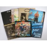 7 x Elton John LPs. Captain Fantastic. Caribou. Elton John. Goodbye Yellow Brick Road. Honky