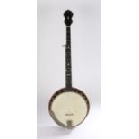 Five-string Banjo with detachable back.