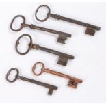 Five 19th Century keys (5)