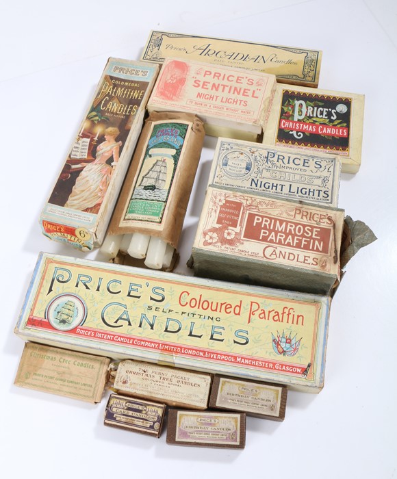 Collection of boxes of Price's candles (qty)