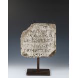 French 18th Century carved stone tablet, circa 1791, the stone section with the text ....