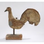 19th Century weathervane, in the form of a cockerel with a large plumage of feathers, 59cm long