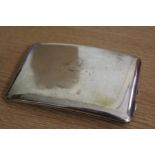 Edward VII silver cigarette case, Birmingham 1903, maker A & J Zimmerman Ltd, of curved form with