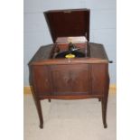 Early 20th Century mahogany gramophone cabinet by W. Howlett & Son of Norwich & Lowestoft, with