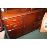 1920's mahogany sideboard, with a rectangular top above drawer and cupboards