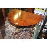 Victorian walnut drop flap Sutherland table, with an oval top