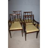 Set of eight mahogany dining chairs, to include six singles and two armchairs, (8)