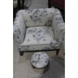 Childs chair and footstool (2)