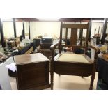 20th Century commode chair, together with a commode (2)