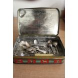 Silver teaspoons, various dates and makers, to include two with golf ball form finials, plated