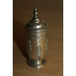 Victorian silver pepperette, London 1898, maker Holland, Aldwinckle & Slater, with pierced cap above