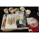 Collection of Royalty related porcelain, glass, press cuttings, buttons etc. (qty)