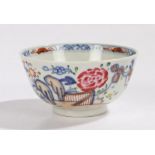 Chinese porcelain tea bowl, with pagoda and foliate decoration