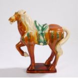 20th Century porcelain tang horse, 34cm high