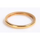 Yellow metal ring, ring size P1/2, 3.7g