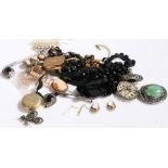 Costume jewellery, to include cameo brooch and bracelet, earrings, necklaces, rings etc. (qty)