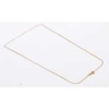 18 carat gold necklace, 52cm long, 2.4g