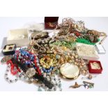 Costume jewellery to include necklaces, earrings etc. (qty)