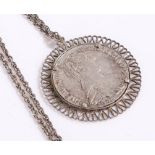 Maria Theresa coin medallion and chain