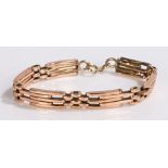 Gold coloured metal bracelet, 10.7g