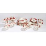 Paragon Rockingham fine bone china tea service, consisting of cups, saucers, teapot, plates, etc. (