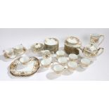 Noritake Foreign tea service, with gilt decorations, consisting of cups, teapot, coffee pot,