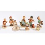 Collection of seven Goebel figures, to include 'Friends', 'Happiness', 'Puppy Love', 'Happy
