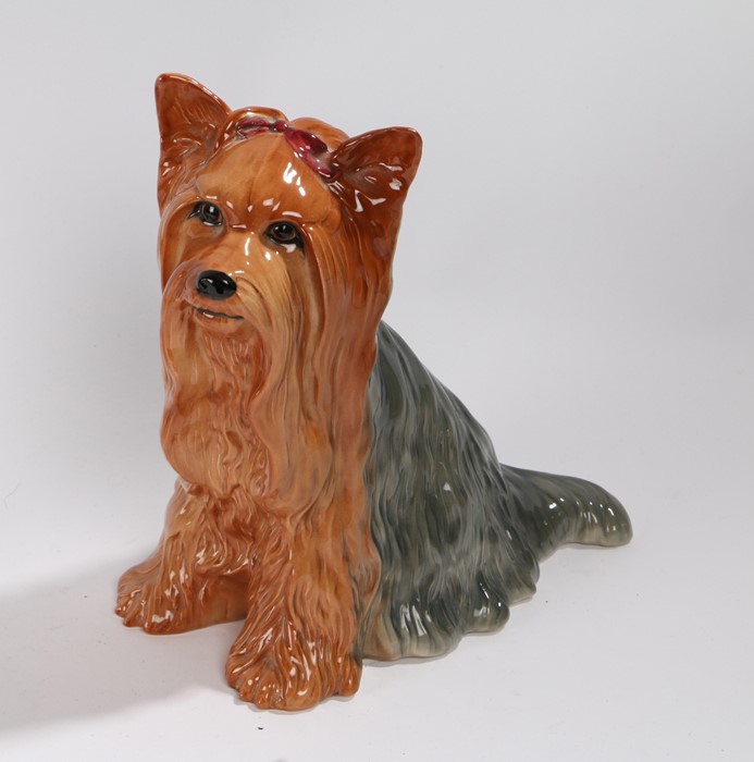 Royal Doulton Yorkshire terrier, modelled in a seated position, 26cm high