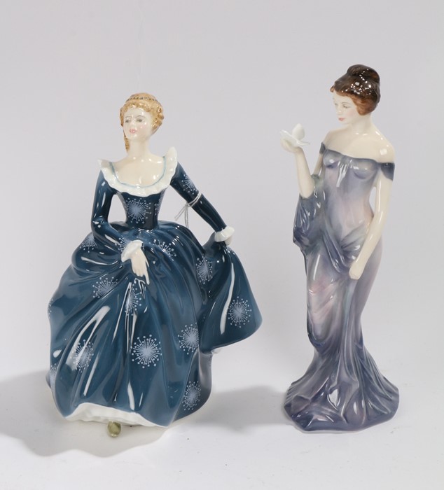 Two Royal Doulton figurines, 'Fragrance' HN2334 and 'Harmony' HN2824, (2)