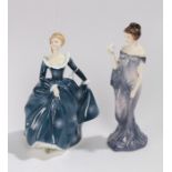 Two Royal Doulton figurines, 'Fragrance' HN2334 and 'Harmony' HN2824, (2)