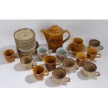A Pallisy Taurus coffee service, together with Denby plates, saucers, cups, (Qty)